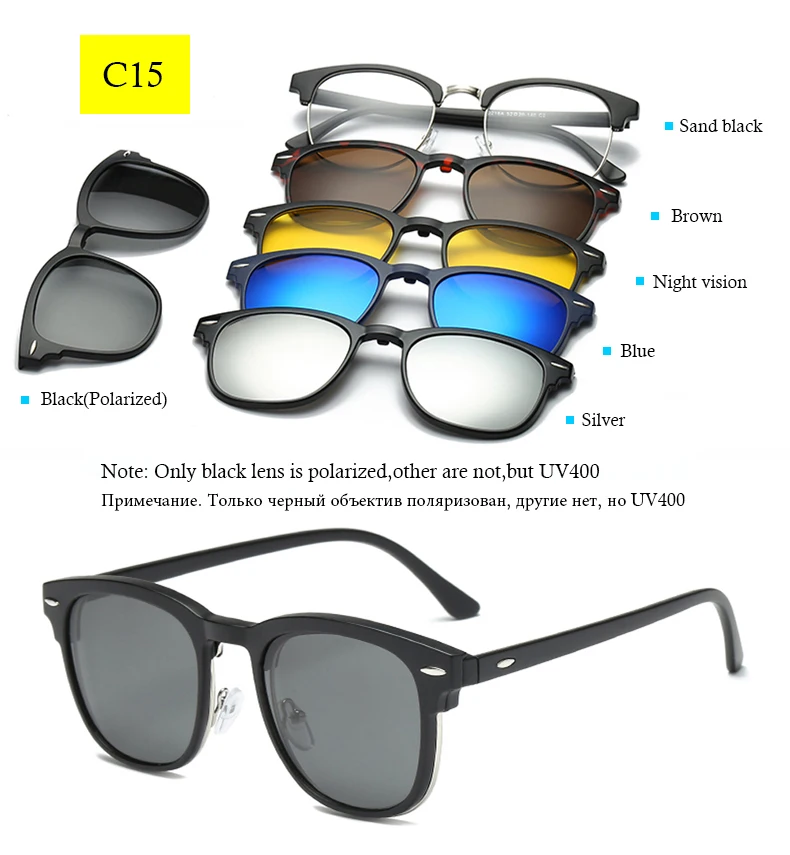 TOEXPLORE ore, поляризованные оптические очки на клипсах для женщин и мужчин, антибликовые солнцезащитные очки для вождения, близорукости, магнитные очки, оправа для рыбалки, UV400
