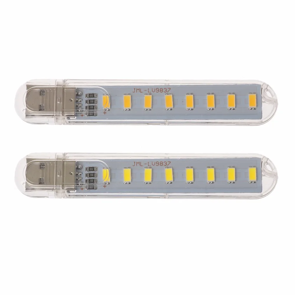 DC5V компьютерный стол мини лампа с USB 8 бусины светодиодный Портативный высокого