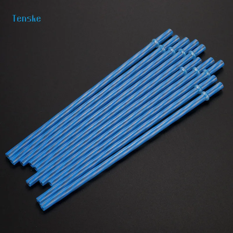 

TENSKE Reusable Spiral 10pcs Straws Plastic Stripe Drinking Straws Party Wedding Decoration Christmas Supplies Halloween Gift