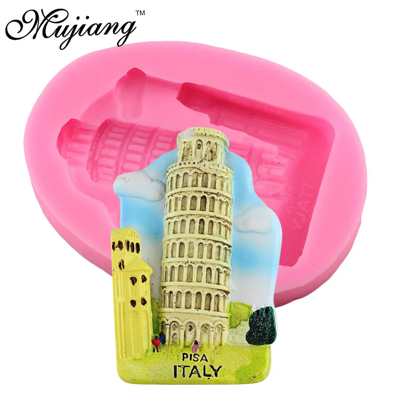Mujiang 3d Baking Silicone Molds Italy Leaning Tower Of Pisa Fondant