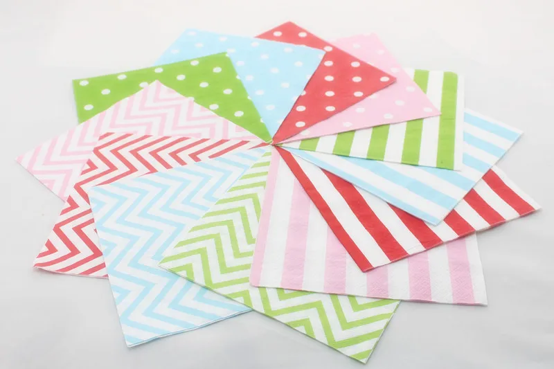 Wholesale 2015 New Multi Colored Paper Napkins Printed Table Napkin 20 ...