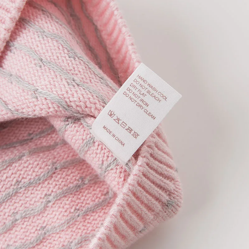 DB5518 dave bella/осенний шерстяной пуловер для маленьких девочек, топы, детская одежда, вязаный свитер для малышей