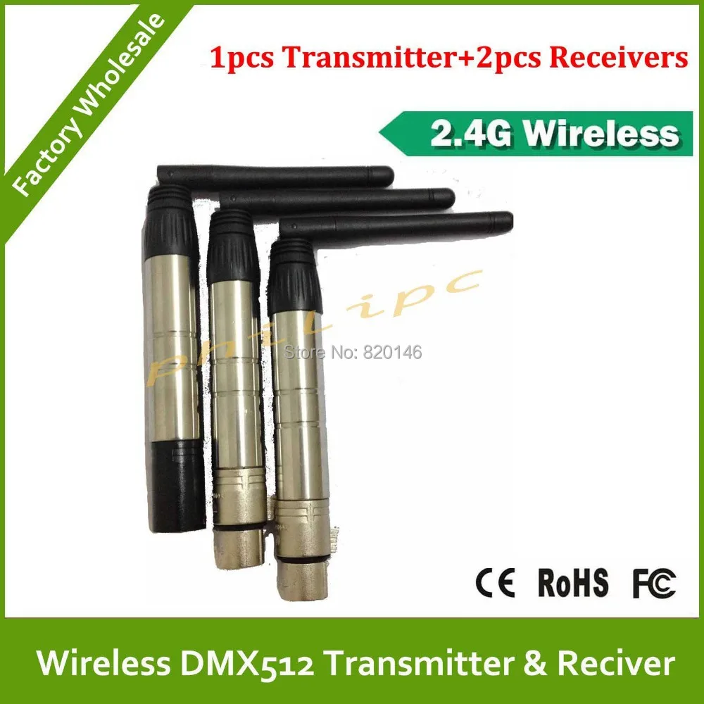 

DHL/EMS Free Shipping Hot sale 2.4Ghz ISM DFI WDMX wireless DMX512 transmitter & receiver wireless dmx controller LED DMX