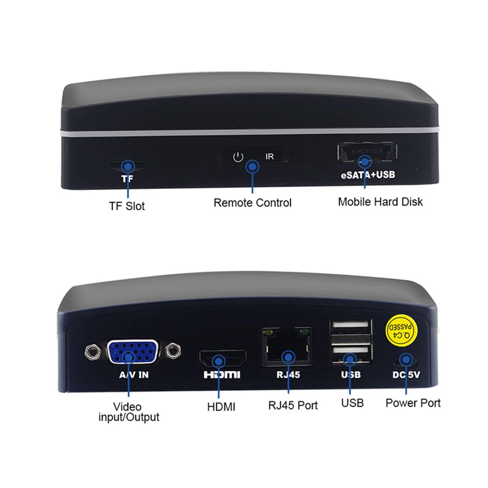 COOVISION 4 канальный H.264 1080P mini SD NVR для IP самера