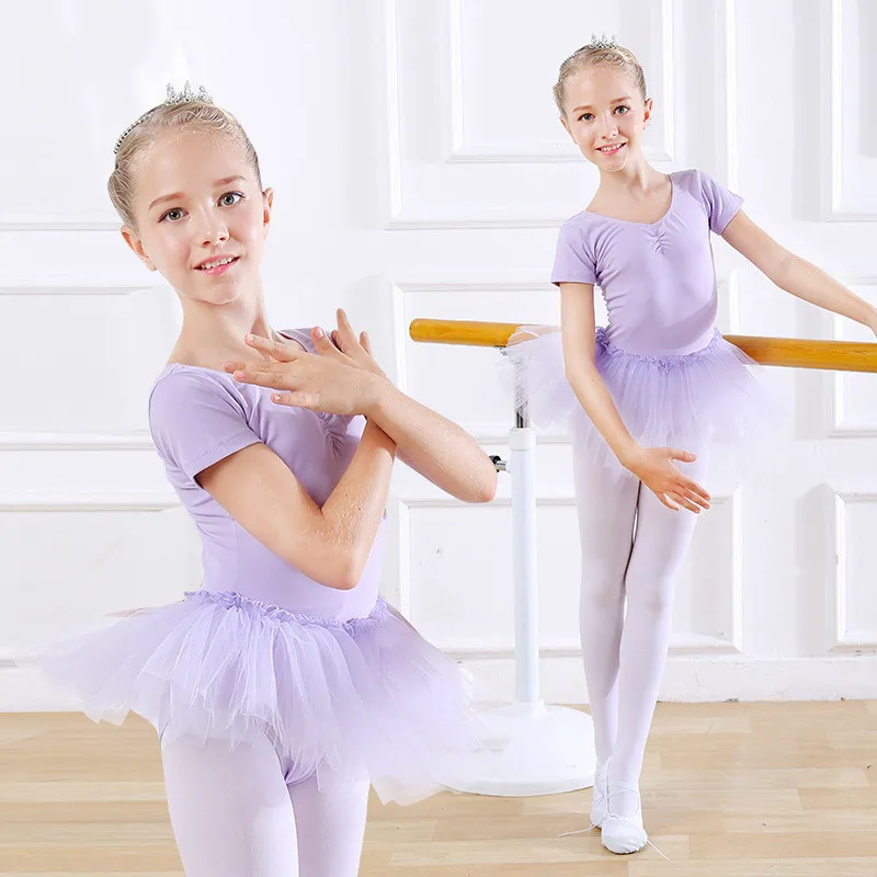children leotard dance short sleeved spandex gymnastics leotard for