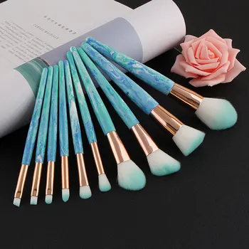 

10Pcs/Set Cosmetic Makeup Brushes Set Blusher Eye Shadow Brow Lip Powder Foundation Contour Make-up Brush Kits Beauty 30