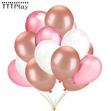 10 sztuk 12 cali szampana różowe złoto balony lateksowe Baby Shower DIY miłość dekoracje ślubne materiały urodzinowe Globos dzieci zabawki