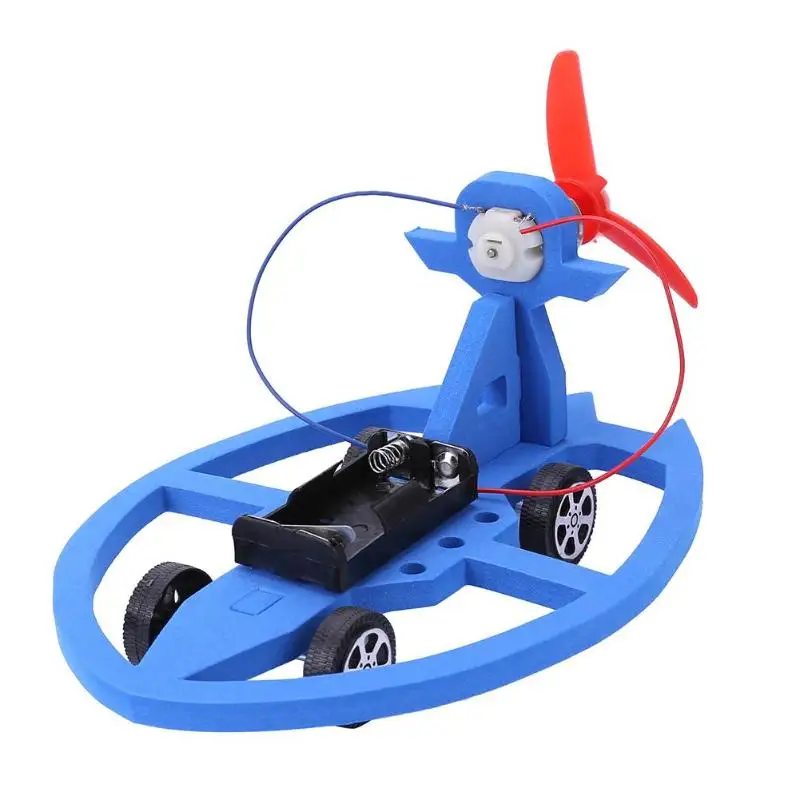 Kopen VKTECH DIY Wind Auto Speelgoed Baby EVA Plastic Wind Voertuig Air Auto Model Building Kits Student Wetenschap Props Uitvinding Materiaal speelgoed