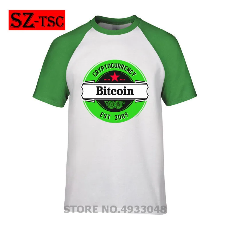 Bitcoin Beer T-Shirt Men Tops Bitcoin Cryptocurrency T Shirt Summer Hip Hop Casual Clothing Tees Cotton Tshirt Cartoon Gangster