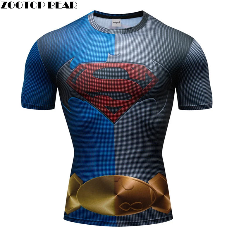 

Superhero 3D t shirt Men Compression Short Sleeve T-shirt Sports Quick Dry Tops Bodybuilding Fitness Tshirts Crossfit Brand Tee
