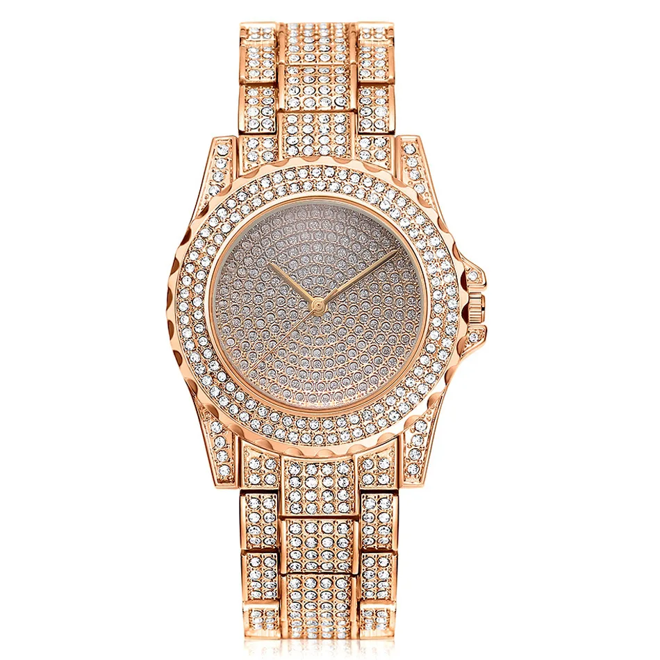 

Diamond Luxury Women Quartz Watch Fashion Bling Casual Rhinestone Ladies Watch Female Quartz Gold Watch Crystal relogio feminino