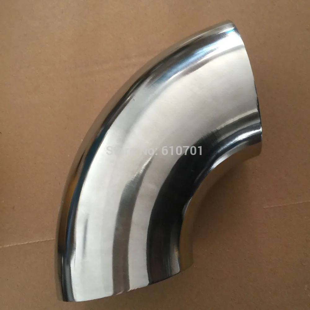 

OD 76mm 3'' Sanitary Weld Elbow Pipe Fitting 90 Degree Stainless Steel 304
