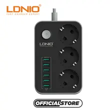 LDNIO SE3631 3 ЕС AC розетки удлинитель 6 Usb(розетка) настольный блок питания, магазин Продвижение цена