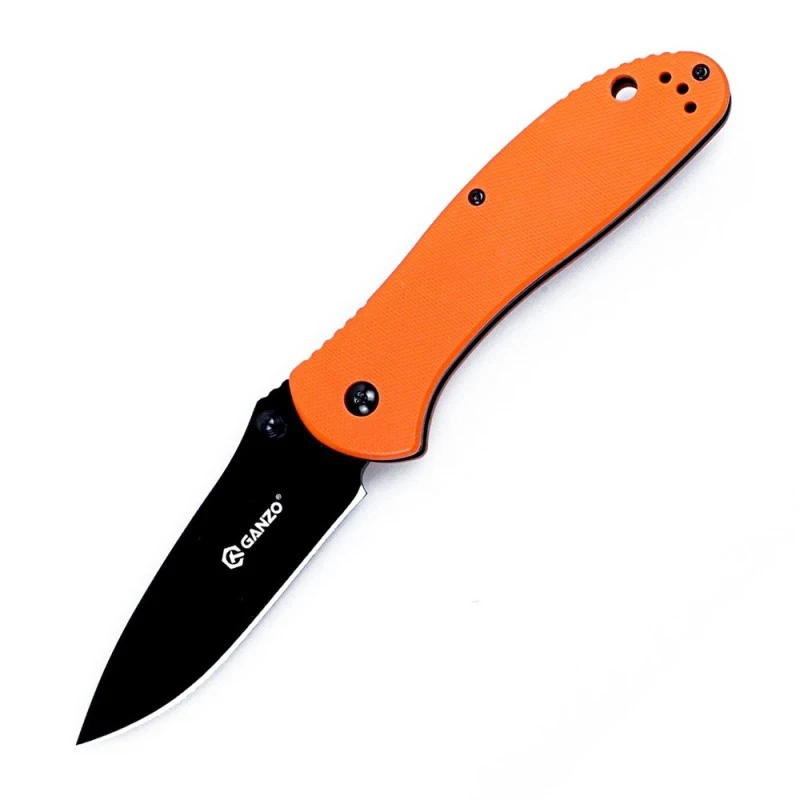 Ganzo G7393 Супер Универсальный Складной нож 440C Лезвие G11 ручка для охоты на открытом воздухе кемпинга выживания тактический военный нож Edc s инструмент - Цвет: orange G10