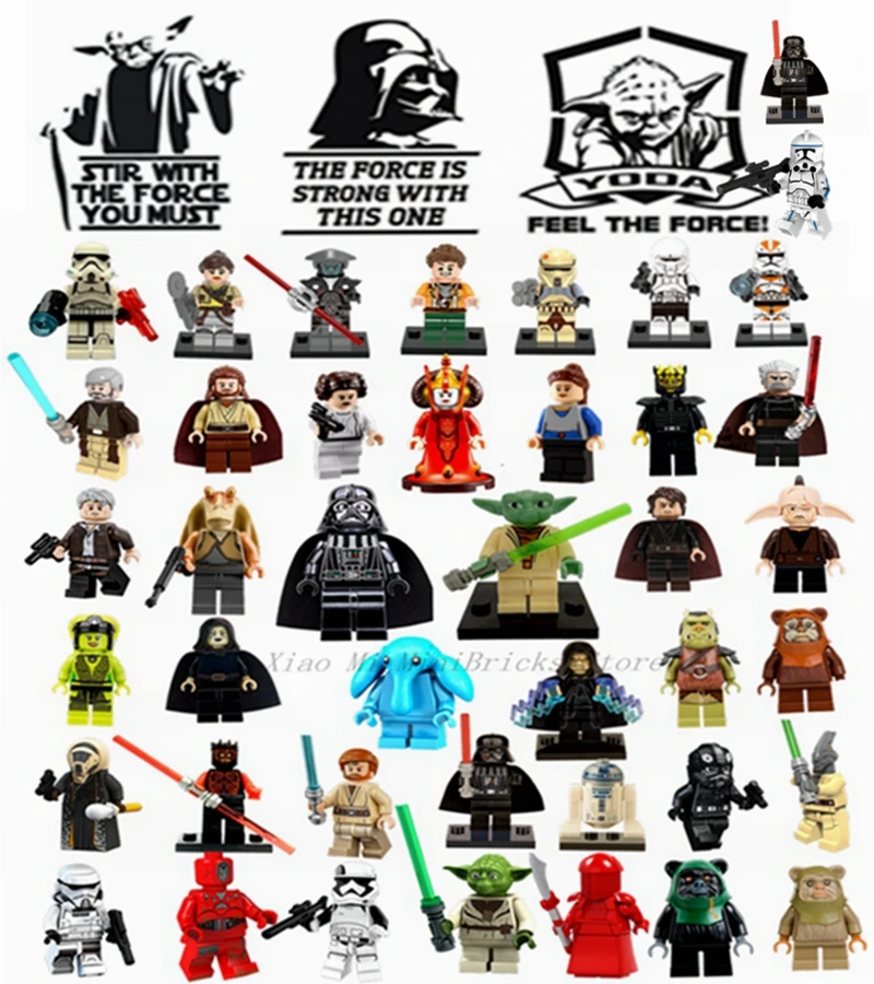 

Legoing Starwars Figures The Last Jedi Luke Skywalker Darth Vader Yoda Han Solo Star Wars Legoings Building Block Kids Toys Gift