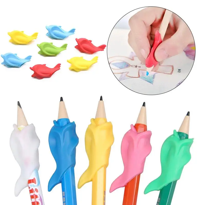 

10Pcs/Set Pen Pencil Grip Holder Writing Posture Corrector Children Random Color
