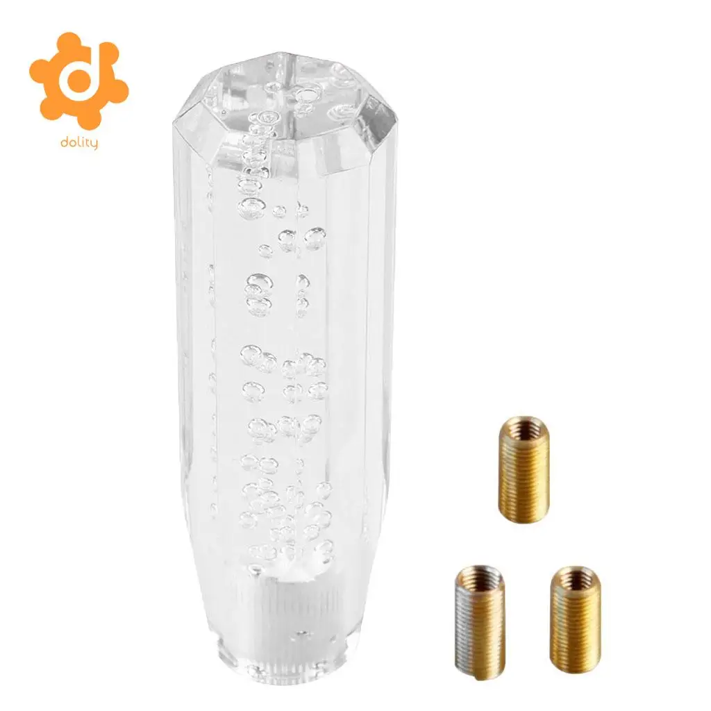 dolity Transparent Gear shift knob Crystal Bubble Shift Knob Manual Fitment 