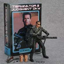 NECA Terminator 2: Día del Juicio Final T-800 Arnold Schwarzenegger PVC figura de acción juguete de modelos coleccionables 7 