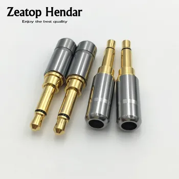 

100Pcs Mini 3.5mm 2 Pole Mono Plug Male Adapter Gold plated with Clip Solder Audio Jack for DIY Repair Headphone Connector