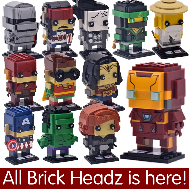 

DC Brickheadz Dragon Ball Z Brick Headz Building Blocks Marvel Batman Spiderman Superman loki joker Action Figures legoING Toys