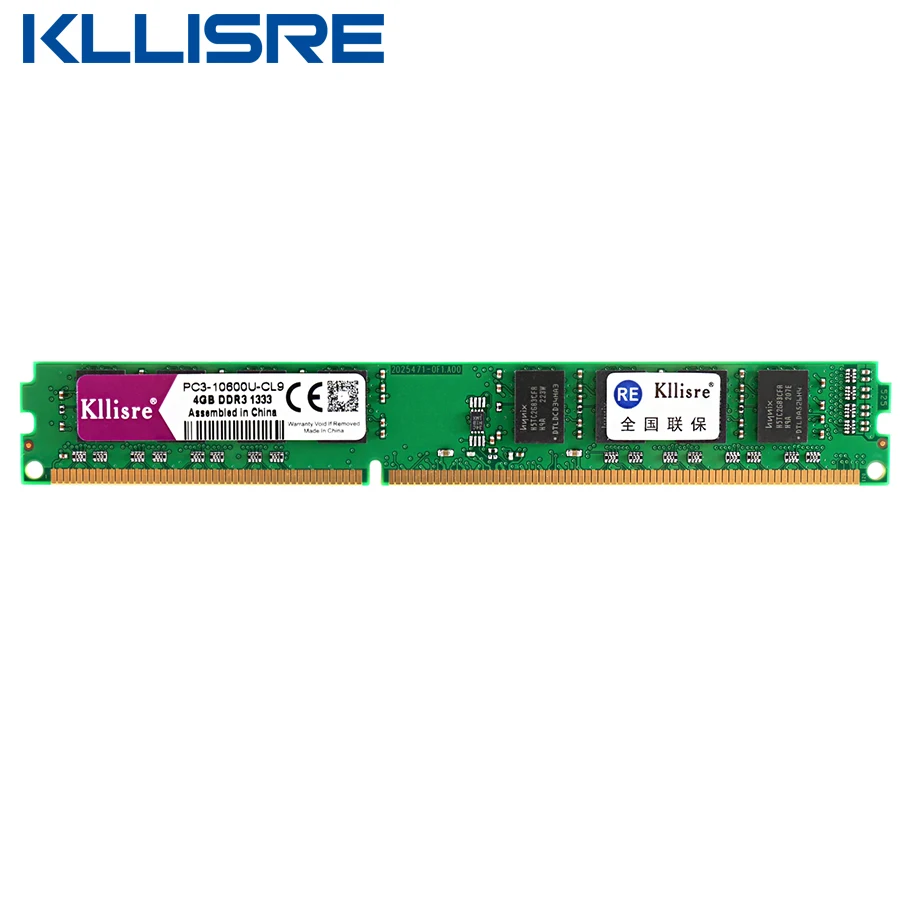 Mejor Compra Kllisre ddr3 ram 4GB 1333, 1600 MHz de memoria no-ECC apoyo socket 775 ddr3 placa base yGXgWZJ3