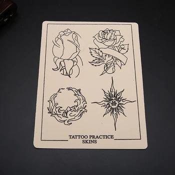 

10PCS Tattoo Practice Skin 3D Flowers Design Cosmetic Permanent Makeup Eyebrow Eye Practice Skin STPS05#