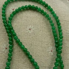 

10 Strand dark green Natural a beads14inch 4mm