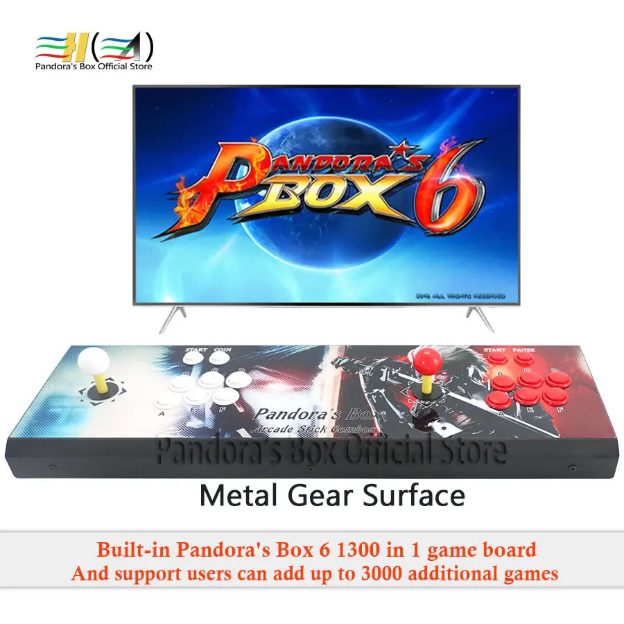 2019 Pandora Box 6 1300 in 1 arcade game console 2 players can add 3000 game support fba mame ps1 tekken 3d mortal kombat pacman 2019 Pandora Box 6 1300 in 1 arcade game console 2 players can add 3000 game support fba mame ps1 tekken 3d mortal kombat pacman