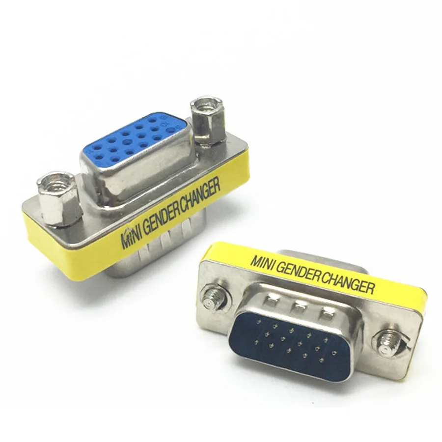 10 шт./лот 15 pin D Sub VGA HD SVGA мини переходник для пола ПК разъем мама папа F/F M/M