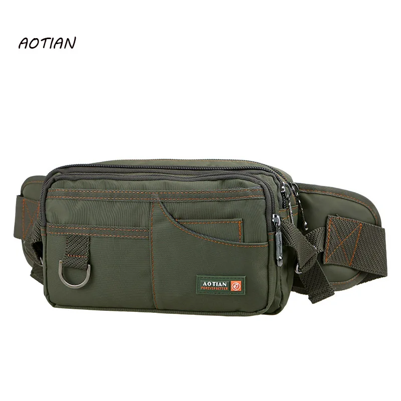 

2018 Fashion Nylon High Quality Waist Bags Men's Casual Waist Pack Purse Mobile Phone Case for Men's Travel Belt Wallets