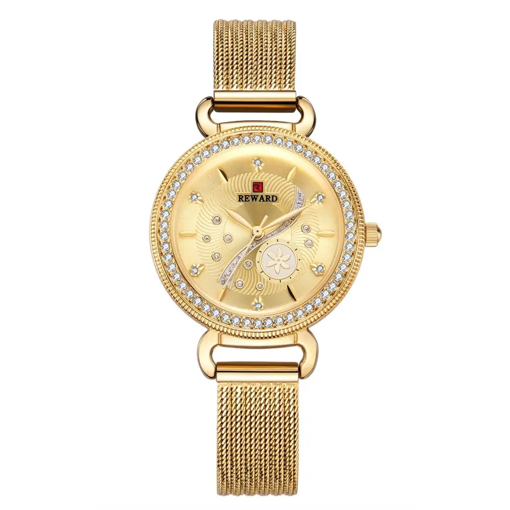 

REWARD Luxury Brand Women Watches Bracelet Waterproof Dropshipping 2019 Diamond Ladies Wrist Watches For Women Quartz Clock Hour
