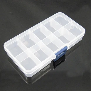 

Plastic Jewelry Organizer storage Box earrings Case Craft Beads jewelry finding boxes 10 grids
