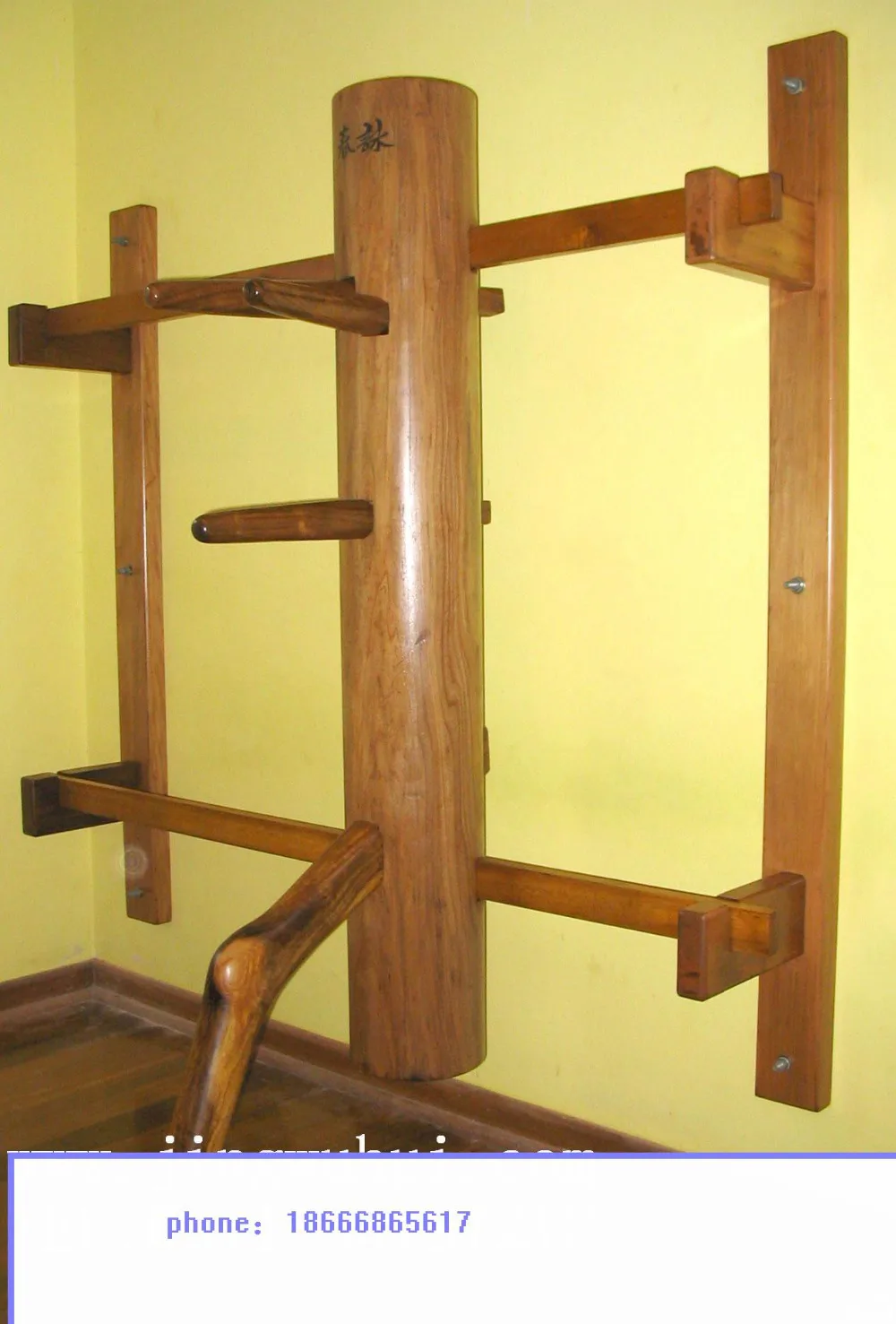 

Wing Chun Mind Mook Jong, wooden dummy,Muk Yan Jong made of Solild Elm Wood