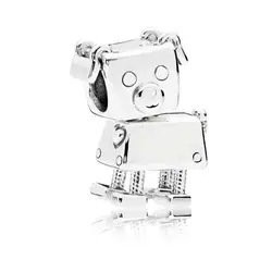 2018 новый Бобби бот Гог Шарм 925 пробы Серебряный Робот собака Шарм Fit pandora браслет DIY ювелирные изделия