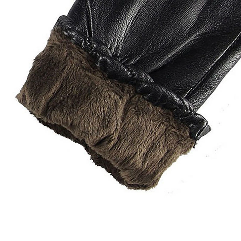 L054NC03 High Quality sheepskin leather gloves wrist Classic Style Nice Color solid color warm winter  women Gloves