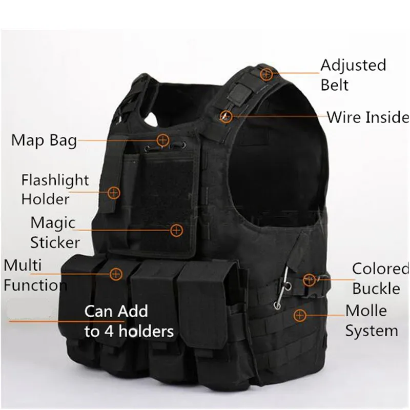 Мужская камуфляжная охотничья Военная Тактическая жилетка Wargame Body Molle Armor военный