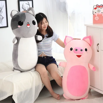 

60/85cm/pcs Plush Animal Pillow Toys Soft Baby Pillow Stuffed Sofa Cushion Plush Unicorn Cat Dog Pig Dolls Cute Children Gifts
