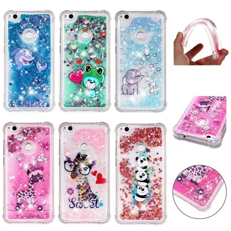 

Cartoon Glitter Liquid Sand Cases Quicksand Soft TPU Silicone Cover Shell Coque Fundas for Huawei P8 Lite 2017 P10 Lite P20 Pro