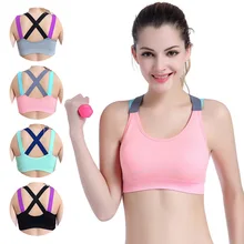 1 шт., женский спортивный бюстгальтер, топ для фитнеса, бюстгальтер для йоги, для чашки, A-D, черный, розовый, серый, для бега, йоги, спортзала, фитнеса, укороченный топ, женский спортивный бюстгальтер с эффектом пуш-ап