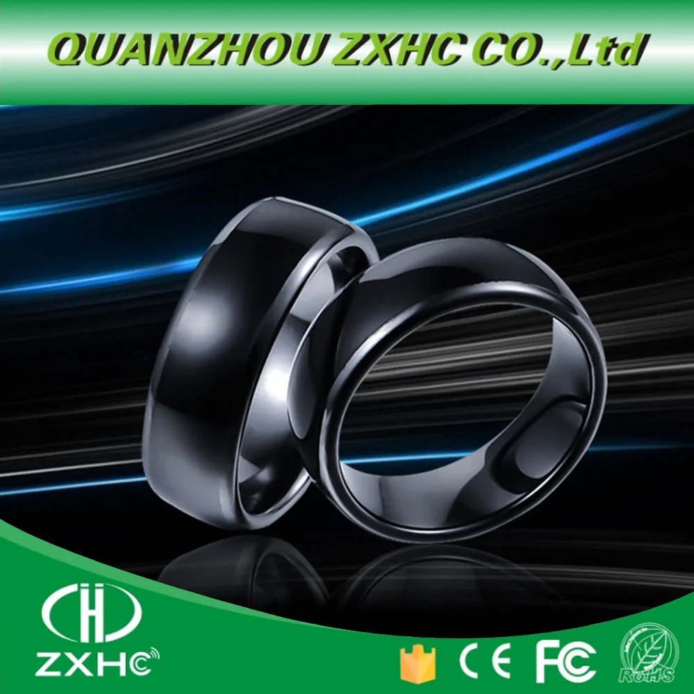 13,56 МГц RFID черная керамика Смарт палец кольцо носить NFC Natg216 чип для мужчин или женщин