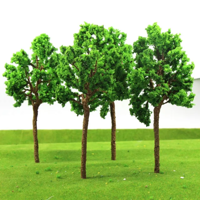 4pcs Train Layout Set Model Trees G O Scale 20cm model railroad wood