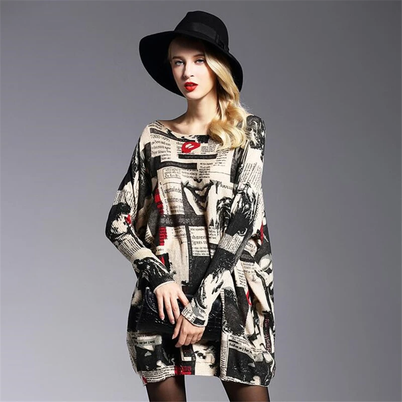 Sweater Women casual European fashion elegant Wool sweater new women long-sleeved letters printed Tops Women Sweaters Sweater Women casual European fashion elegant Wool sweater new women long-sleeved letters printed Tops Women Sweaters