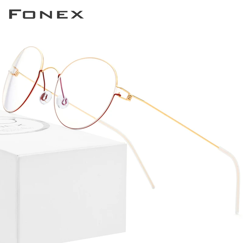 FONEX оптические очки из титанового сплава мужские по рецепту в оправе корейские