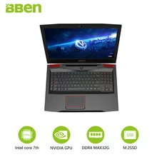 Bben игровые G17 ноутбук Тетрадь 17,3 «FHD ips Экран i7-7700HQ 4 ядра процессор GTX1060 6G Дискретная