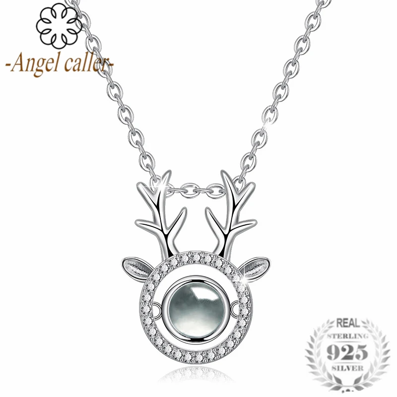 

Angel Caller 2019 New Style Simplicity Elegant 925 Sterling Silver I Love You 100 Language Necklace Creative Gift Charm Jewelry