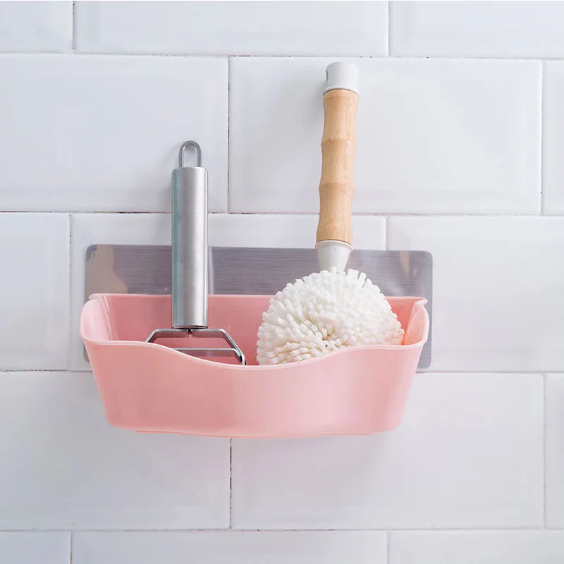 

Home Storage Wall Suction Cup PP Toiletries Wash Cups Drain Storage Rack Sucker Shower Shelf Kitchen Bathroom Organizer