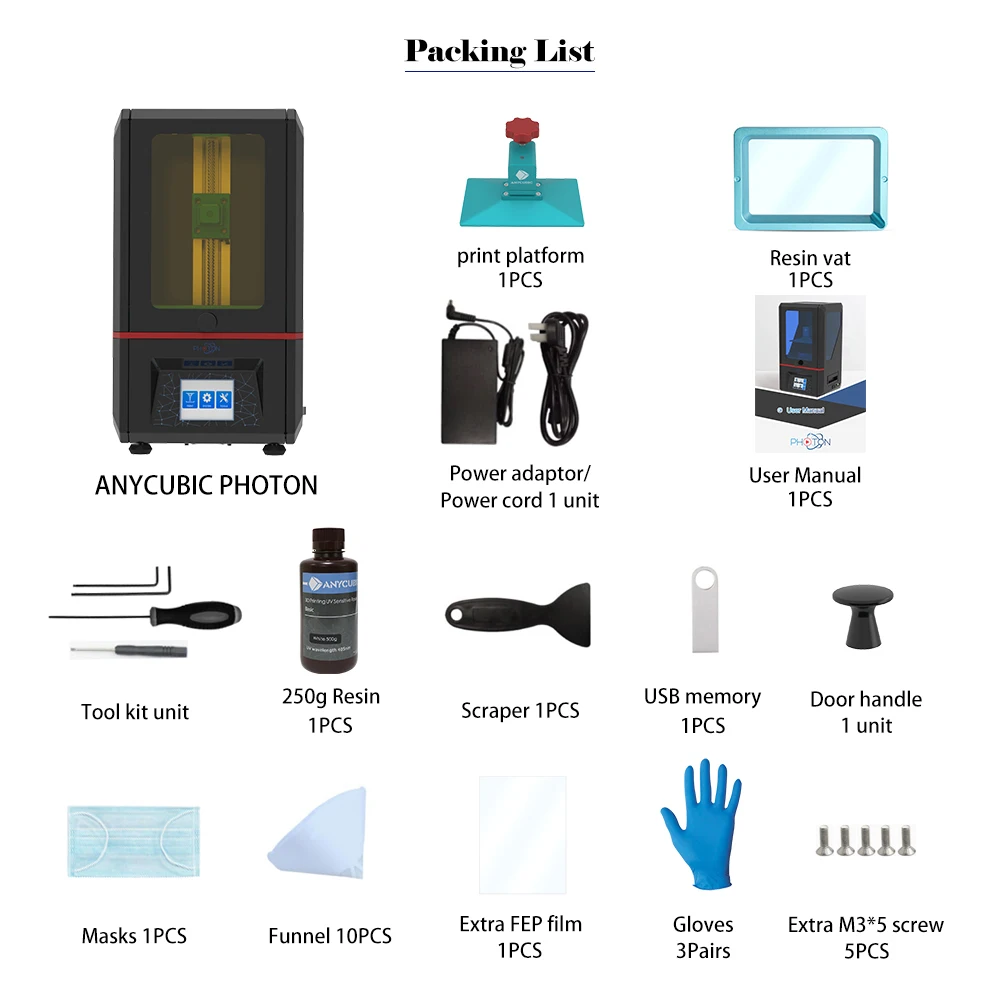 ANYCUBIC Фотон 3d принтер дешевый УФ светодиодный SLA/lcd assembb светодиодный Impresora 3D 2,8 ''цветной TFT экран 3d drucker imprimante