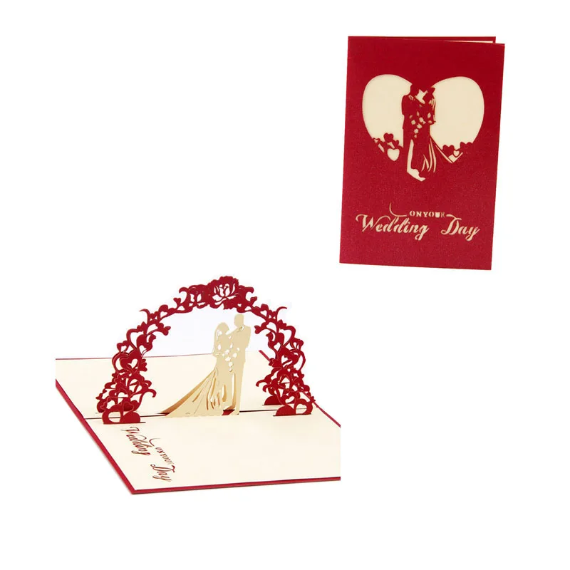 

3D Pop Up Greeting Card Anniversary Valentines Wedding Invitation Personalised