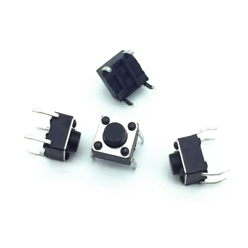 100 шт. Тактильные переключатель тактичности 6X6X5 мм 4-контактный Dip-micro верхняя Медь Мощность кнопка включения вертикальный Бесплатная доставка - изображение