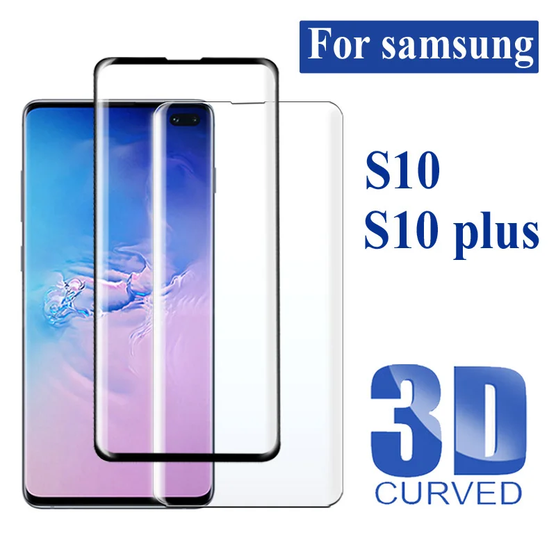 3D полное изогнутое закаленное стекло экрана для Samsung Galaxy s10 S10 Plus протектор S 10 s10plus